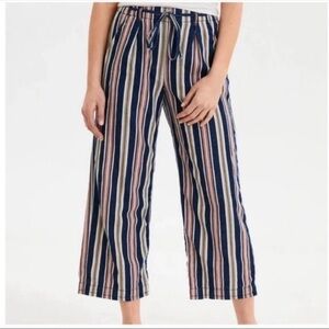 American Eagle Wide Leg Pants Womens 8 Short High Rise Palazzo Boho Y2K Beach